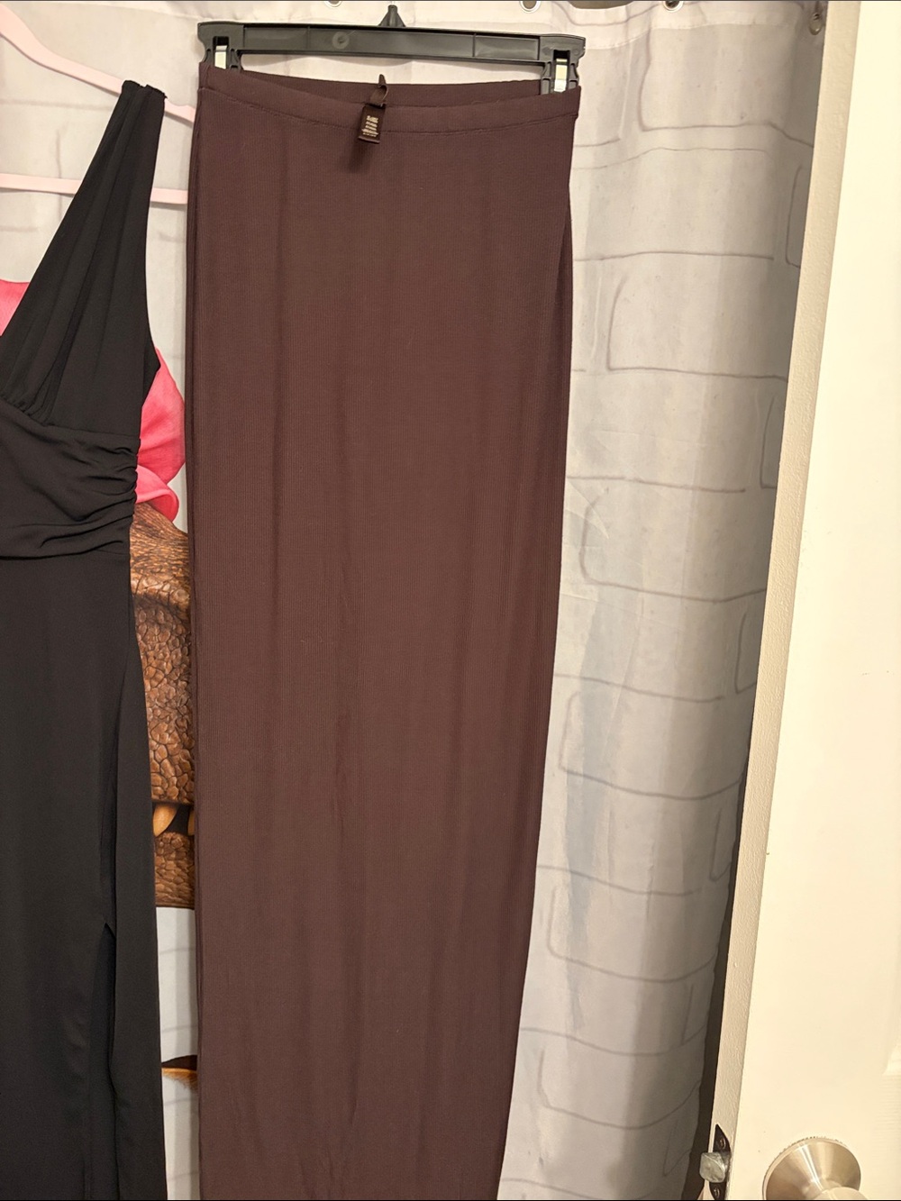 SKIMS brown maxi skirt